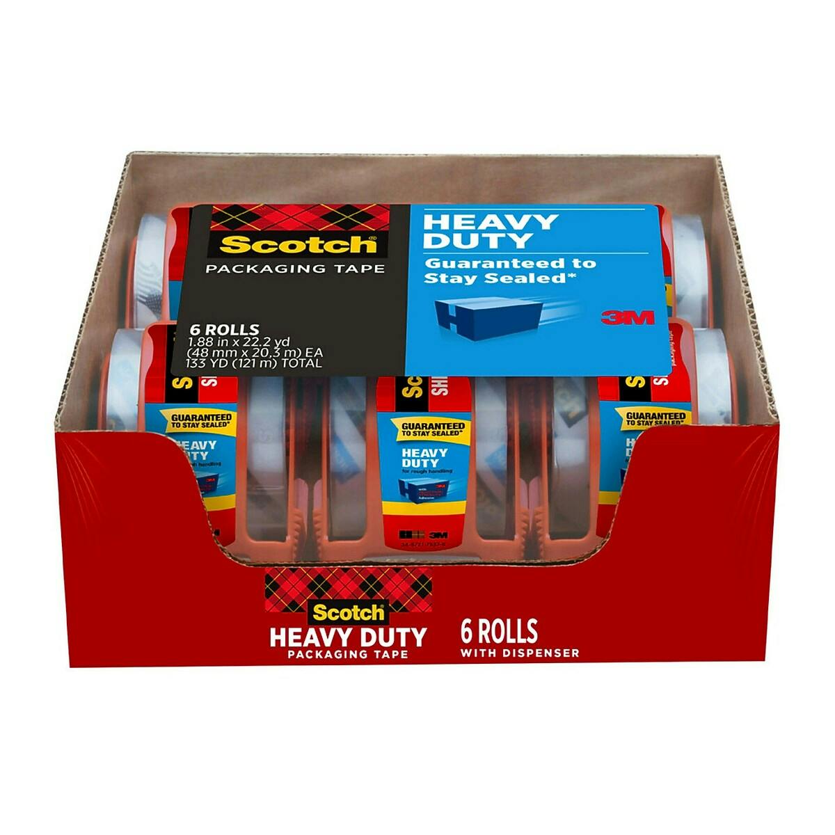 Scotch Heavy Duty Packing Tape 6-Pack