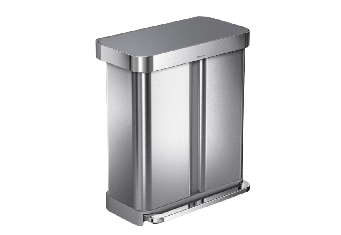 Dual-Compartment Kitchen Trash Can