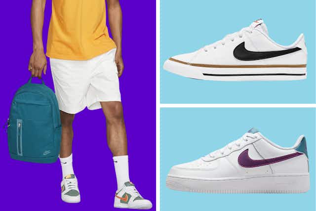 Nike Back-to-School Sale: $22 Backpack, $36 Sneakers, $58 Dunks, and More card image