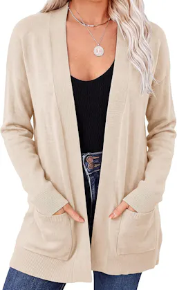 KIRUNDO Women's Open Front Cardigan