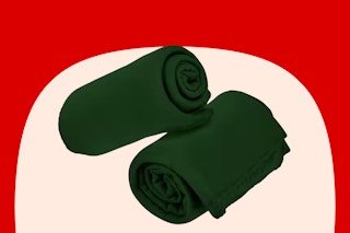 2 green fleece throw blankets at home depot