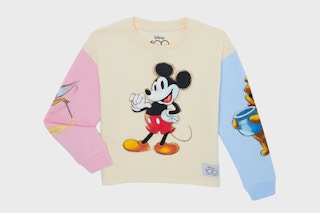 mickey mouse on the front of a sweatshirt