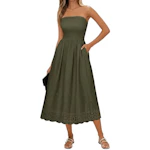 Strapless Boho Maxi Dress