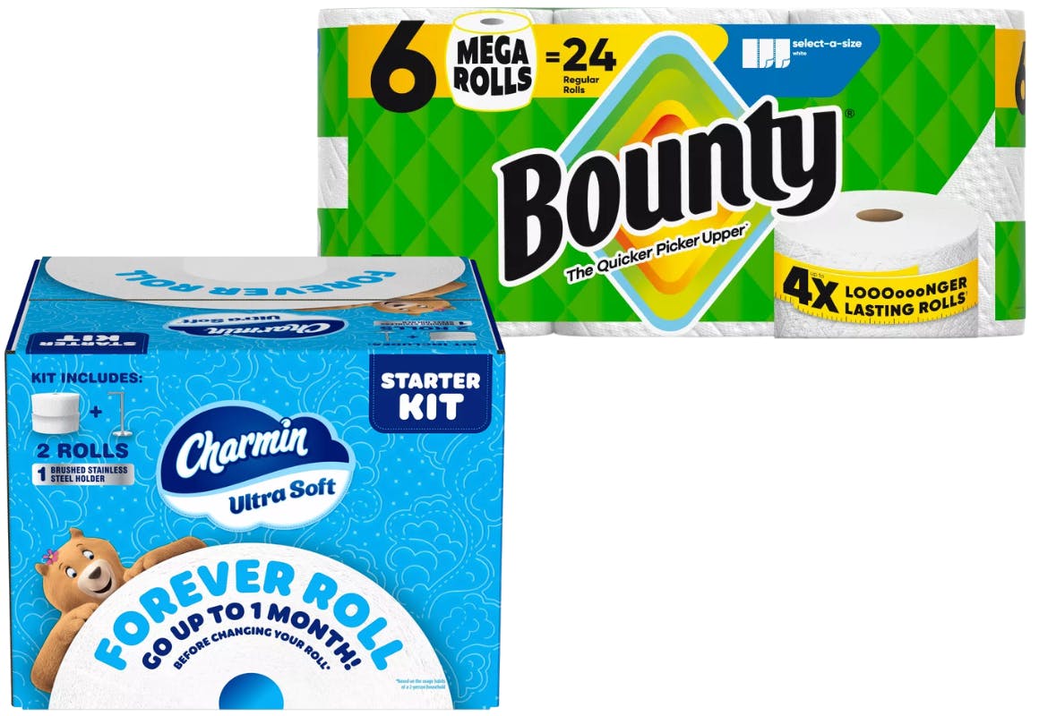 1 Charmin + 1 Bounty