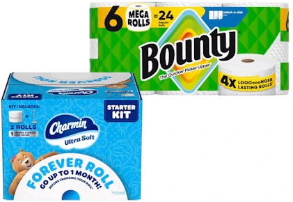1 Charmin + 1 Bounty