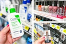 dollar general cerave, sally hansen, and covergirl 3-photo collage