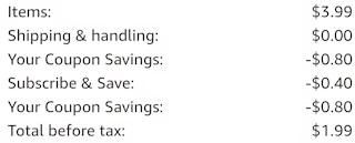 a cart ending in $1.99