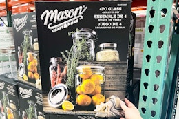 Mason Craft & More 4-Piece Glass Canister Set, Only $21.99 at Costco card image