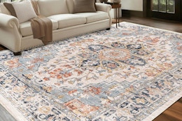 Washable 5' x 7' Area Rug, Just $35 on Amazon card image