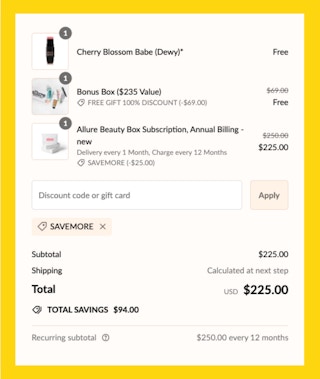 Allure Sept. Cart Image