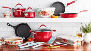 walmart pioneer woman cookware 30 piece cookware set screenshot