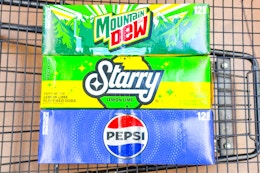 pepsi mtn dew starry soda in shopping cart