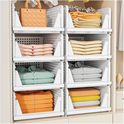 Stackable Closet Storage Baskets