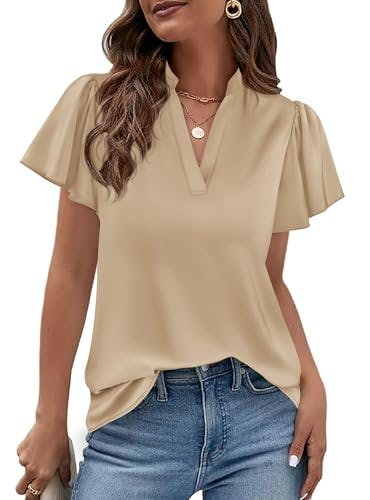 PRETTYGARDEN Women's Satin Blouse