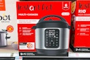 instant pot multi-cooker bundle sitting on a target shelf
