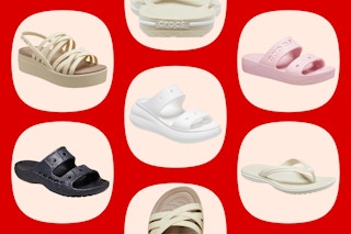 5 different styles of adult Crocs sandals