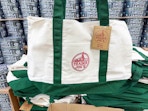 trader joes green tote store stock