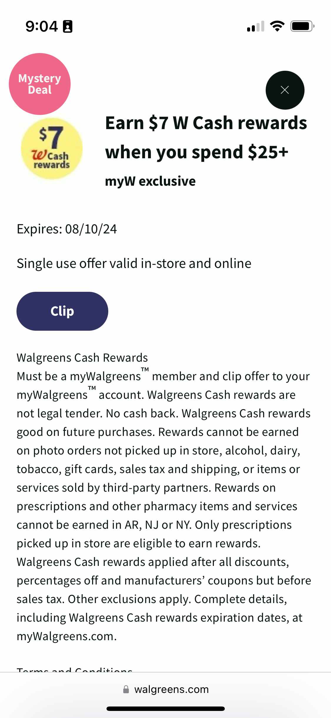 walgreens booster coupon screenshot