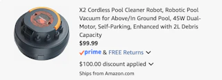 pool cleaner robot Amazon receipt