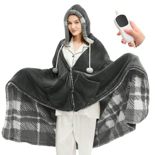 Wearable Heated Blanket Shawl