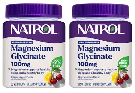 2 Natrol Magnesium Glycinate Bottles