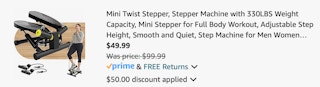 Mini Stepper Amazon Receipt