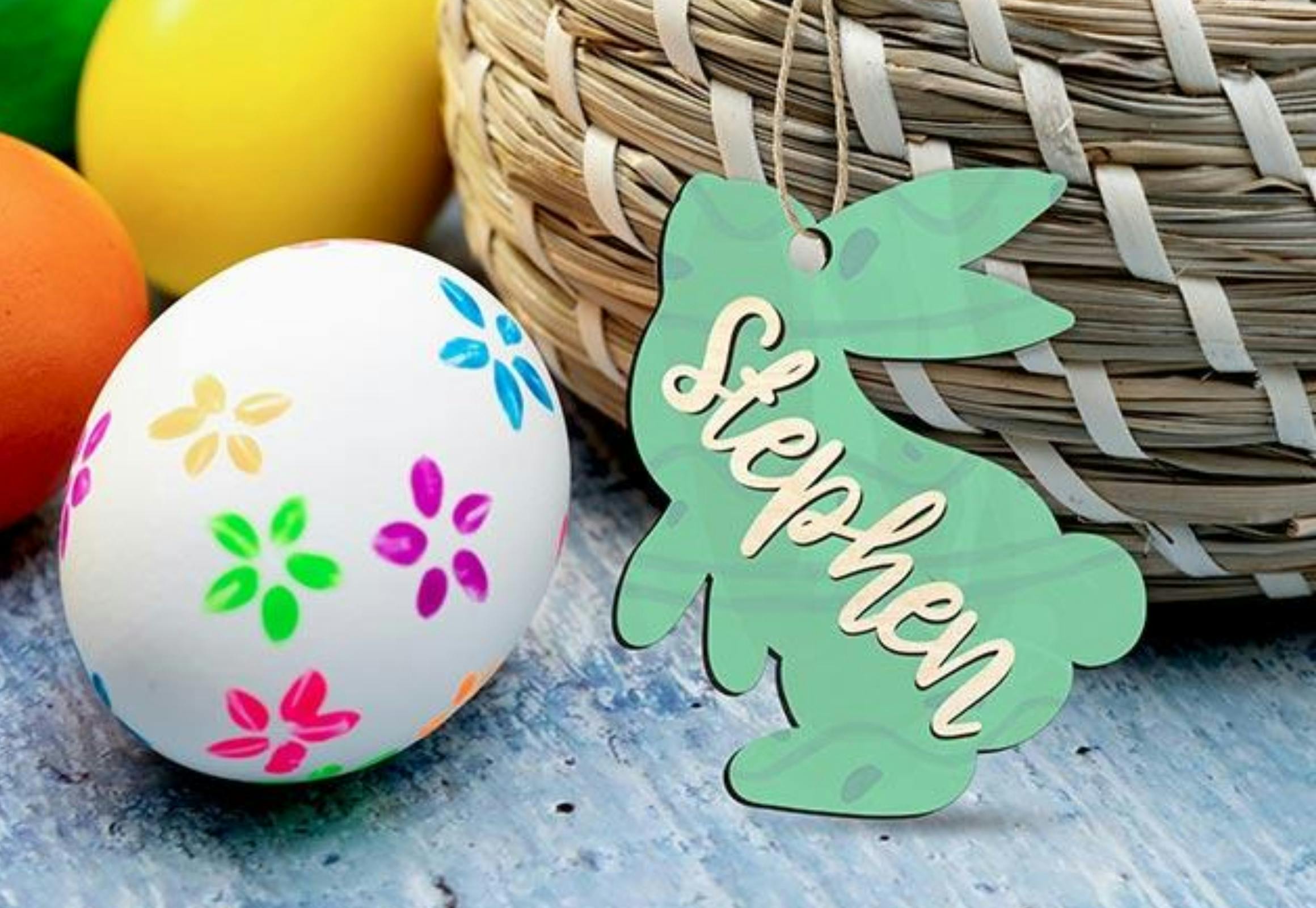 Custom 3D Easter Name Tag
