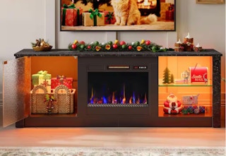 home depot electric fireplace tv stand