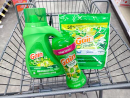 gain laundry items in walgreens cart