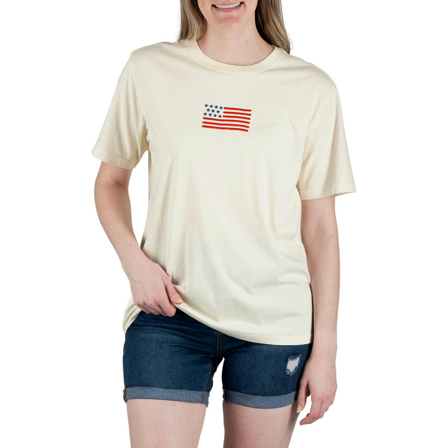 State of Mine Women's Embroidered Americana Tee