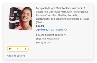Facego Red Light Mask for Face and Neck