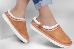 Skechers Cozy Up Sherpa Lined Slippers, $25 at QVC card image