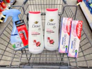 dove colgate febreze revlon items in walgreens cart