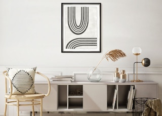 modern art black rainbow