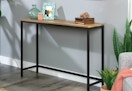 sauder wood and metal console table 
