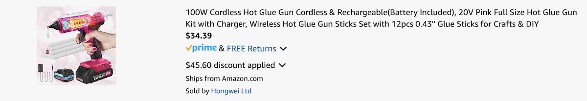 Amazon Rechargeable Hot Glue Gun 2025