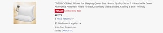 Amazon Queen Bed Pillows 2025