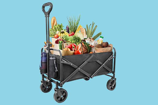Save 50% on a Collapsible Wagon — Pay Just $50 on Amazon card image