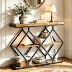 3-Tier Industrial Console Table