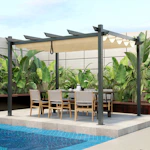 Metal Freestanding Pergola with Canopy