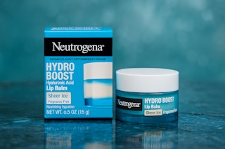 Neutrogena sheer ice lip balm bottle and packaging