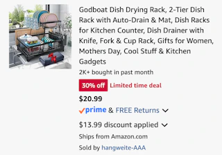 Amazon 2-Tier Dish Drying Rack 2026 2