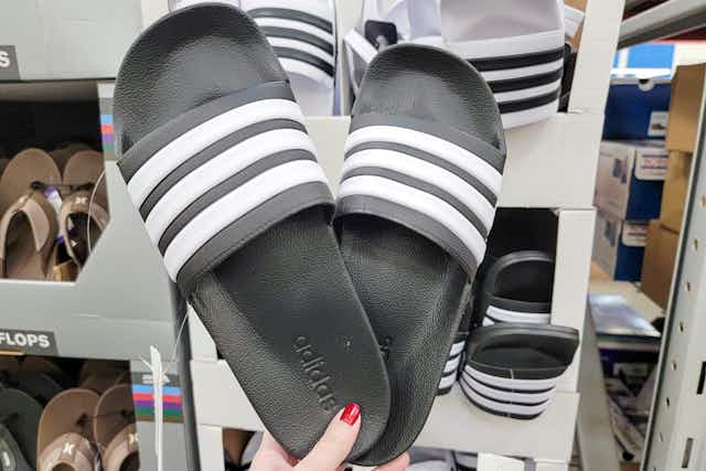 Grab a Pair of Adults' Adidas Slides for as Low as $10.50 (Reg. $25) card image