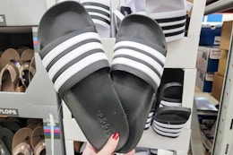 Adidas Adult Slides, Starting at $7.65 (Reg. $25 and Up) card image