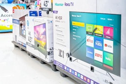 Hisense tv in a store aisle