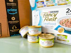 Fancy feast cat food near prime box