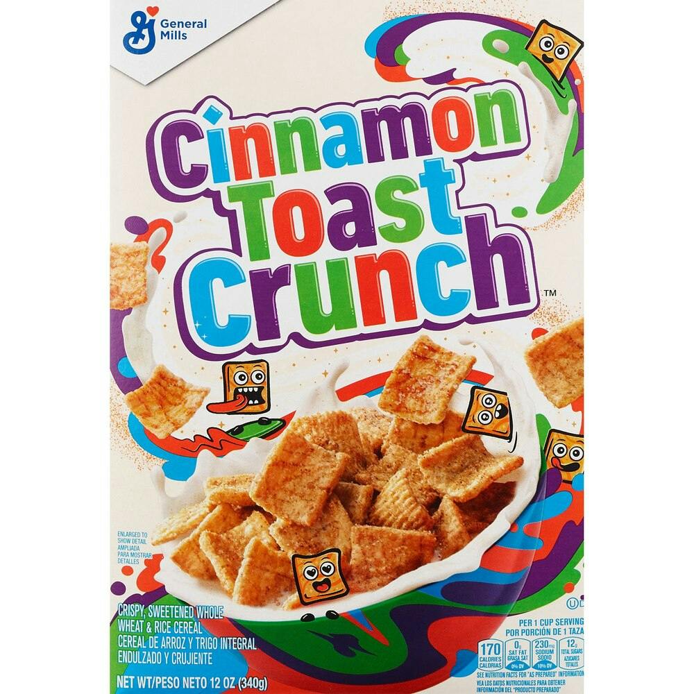2 Cinnamon Toast Crunch Cereal Boxes
