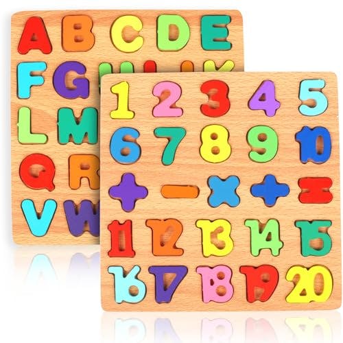 2-Pack Wooden Puzzles