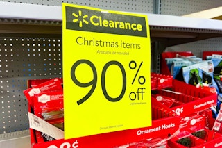 90 savings walmart christmas clearance sign