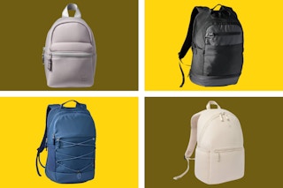 4 different colors and styles of All in Motion Backpacks